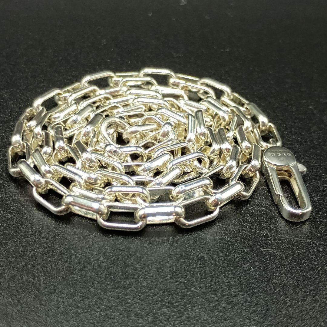【美品】GUCCI 中太オーバルチェーン 50cm 4mm Ag925 男女兼用