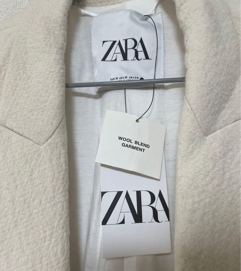 新品ZARA 定価22,990円 ウールブレンド ロングコートM