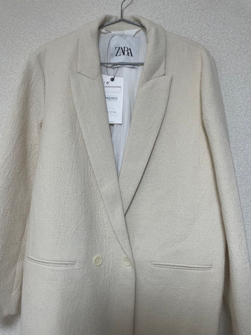 新品ZARA 定価22,990円 ウールブレンド ロングコートM