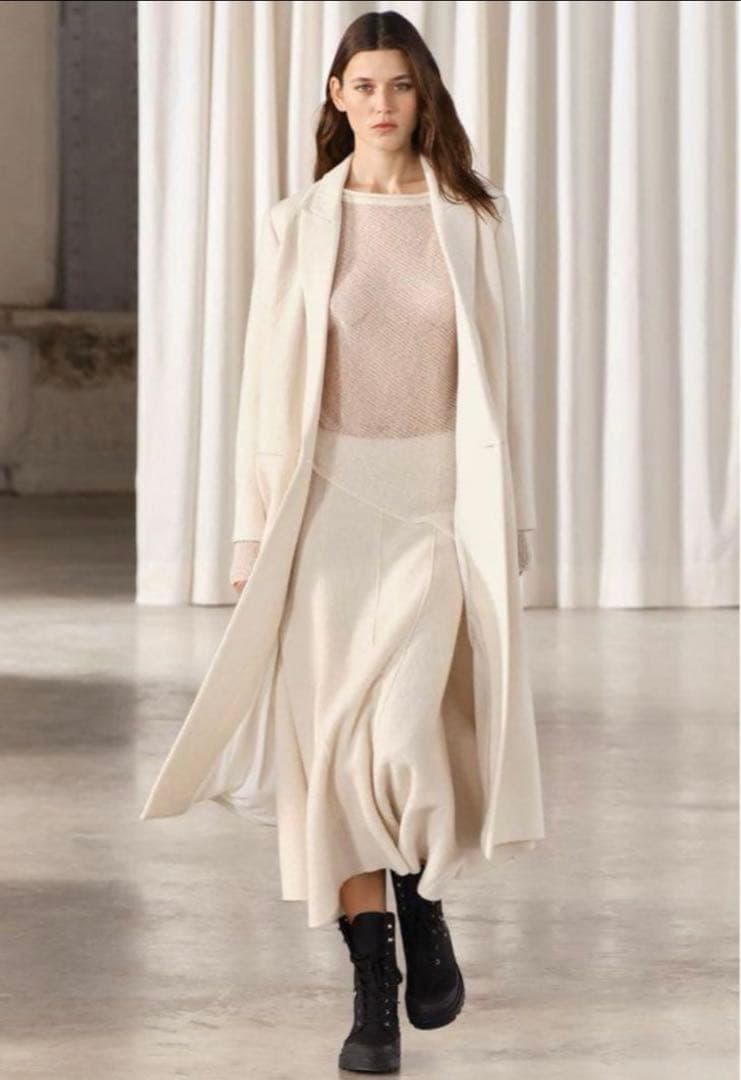 新品ZARA 定価22,990円 ウールブレンド ロングコートM