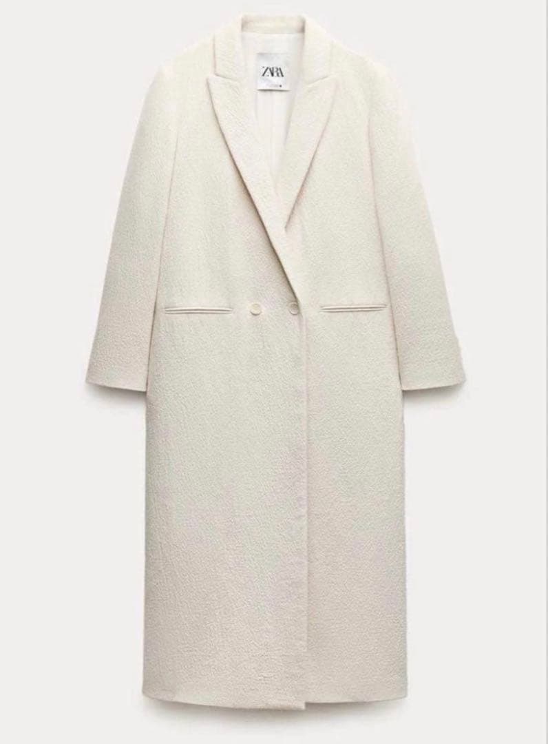 新品ZARA 定価22,990円 ウールブレンド ロングコートM