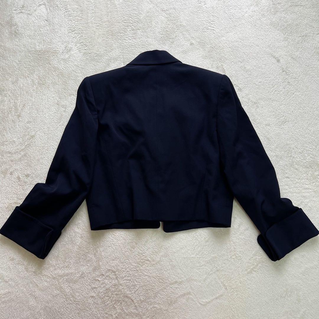クリスチャンディオール Dior　クロップド ジャケット　9号　濃紺