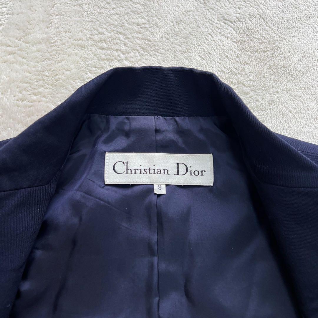 クリスチャンディオール Dior　クロップド ジャケット　9号　濃紺