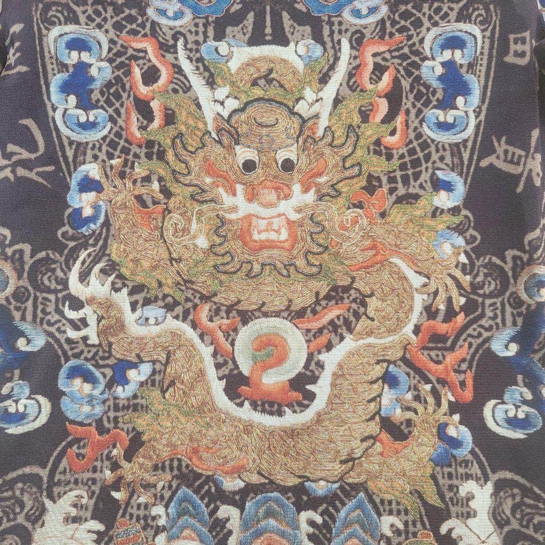 パワーネット/ドラゴン✨ヴィヴィアンタム　総柄 膝丈 ワンピース　大迫力　登り龍