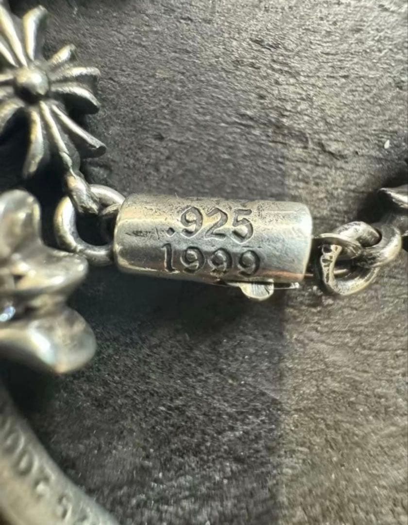 CHシルバー925 1999 2000 クロス ネックレス クリスタル付き