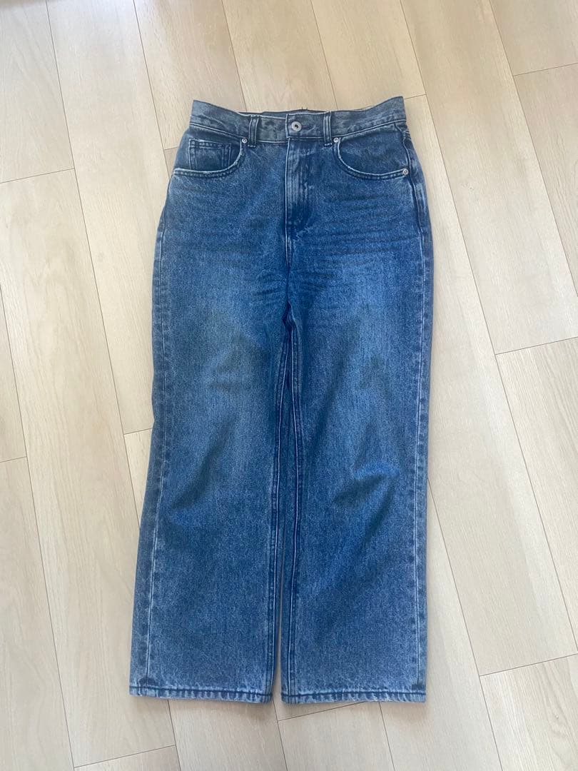 crewre ウォッシュドブルー ストレートデニム サイズ0