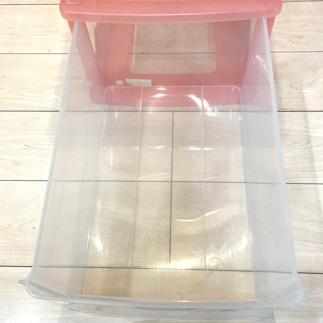 【美品】サンリオ ハローキティ 3段チェスト 収納ボックス ピンク レトロ