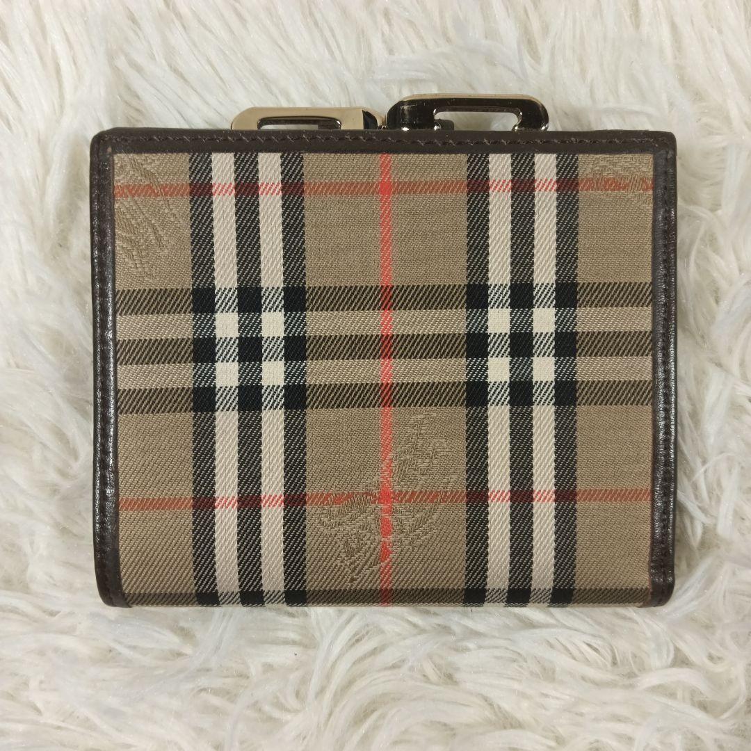 【BURBERRY】バーバリー　折り財布　財布　ノバチェック　がま口　✨美品✨