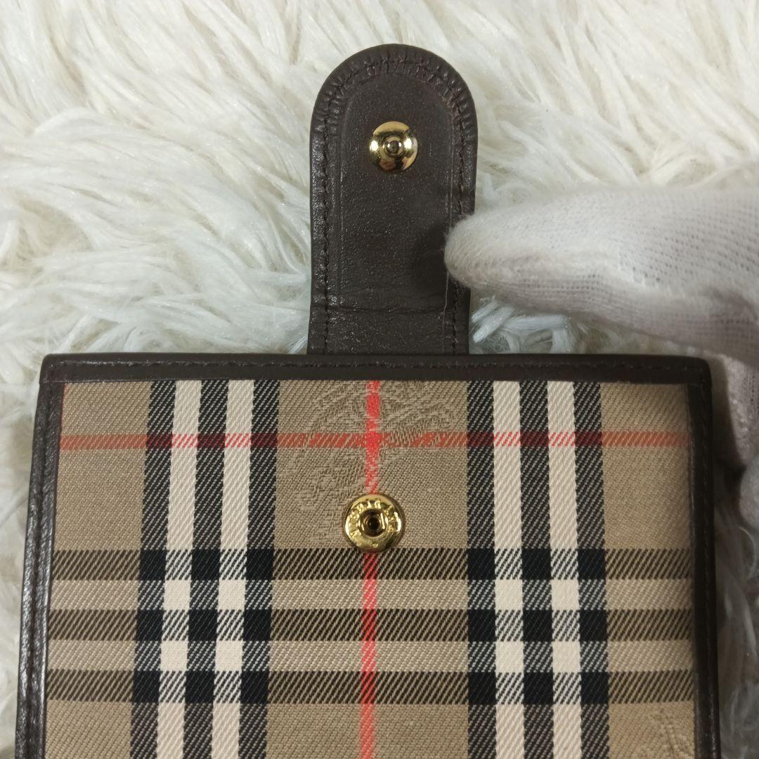 【BURBERRY】バーバリー　折り財布　財布　ノバチェック　がま口　✨美品✨