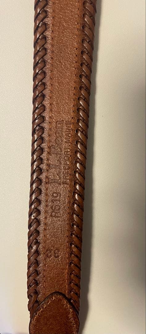 LLBean ヴィンテージ　ウエスタンスタイル ビーズ編み込みベルト