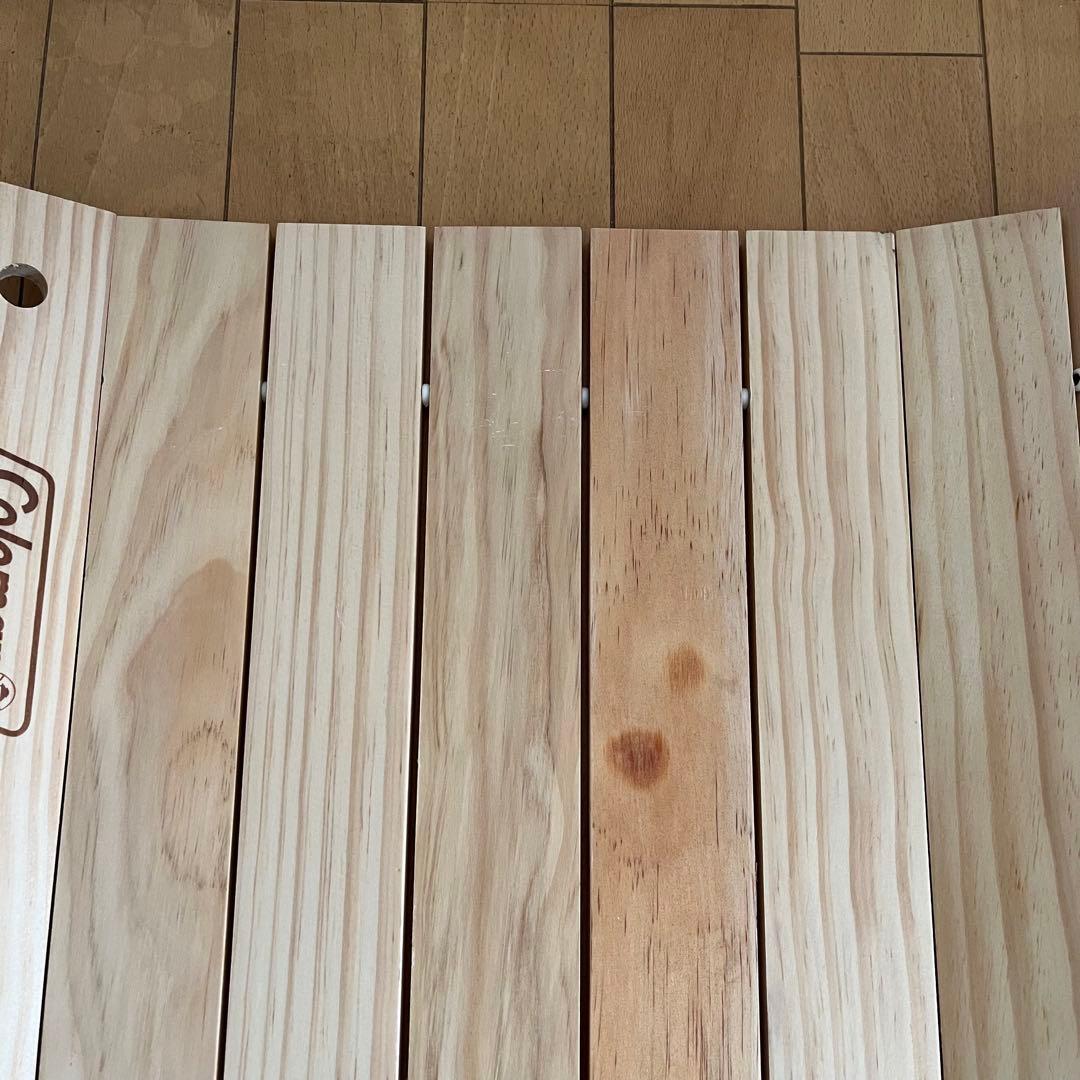 コールマン　アウトドアワゴンウッドロールテーブル　Coleman