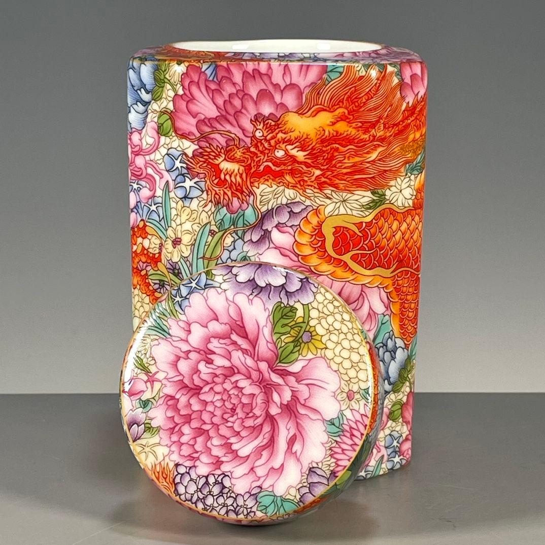 清乾隆琺瑯彩万花龍紋茶壺 茶道具 景徳鎮 陶磁器 装飾品 工芸品美術品 置物