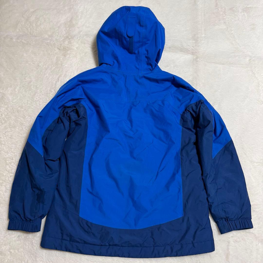 美品モンベル　パウダーステップジャケットKid's150青クリーニング済