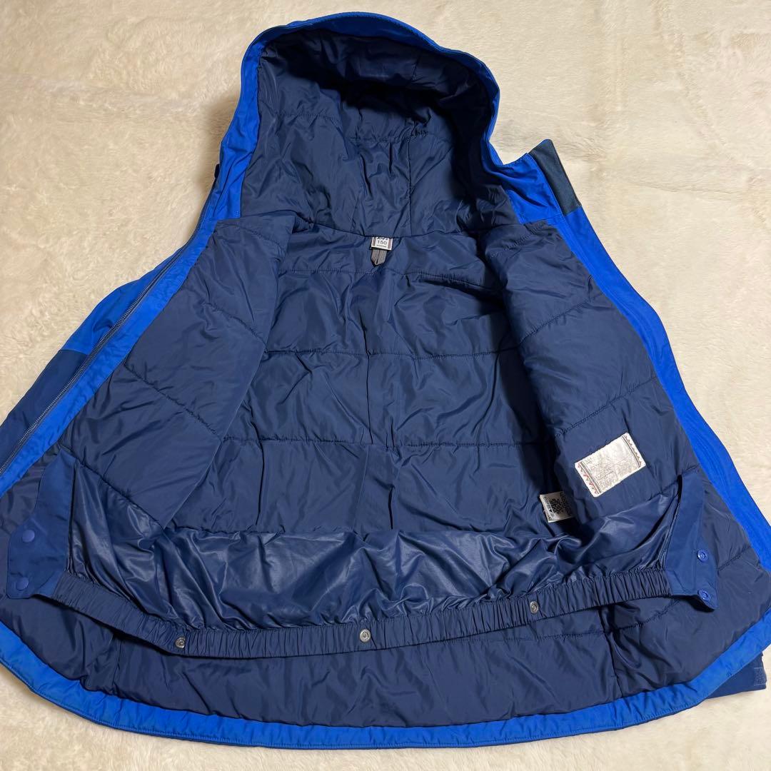 美品モンベル　パウダーステップジャケットKid's150青クリーニング済