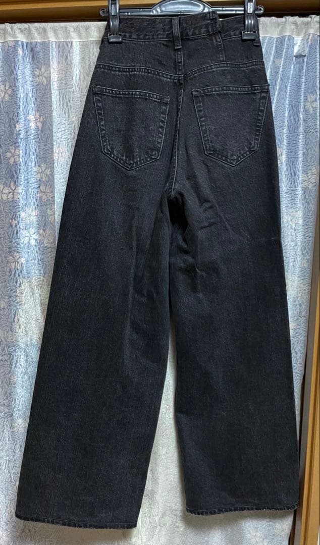 MOUSSY CROSS WAIST WIDE STRAIGHT デニム