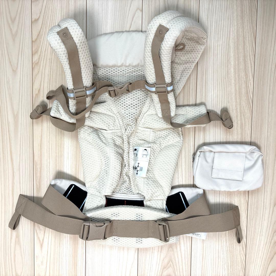 美品 エルゴベビー オムニブリーズ OMNI Breeze 抱っこ紐 ポーチ付き