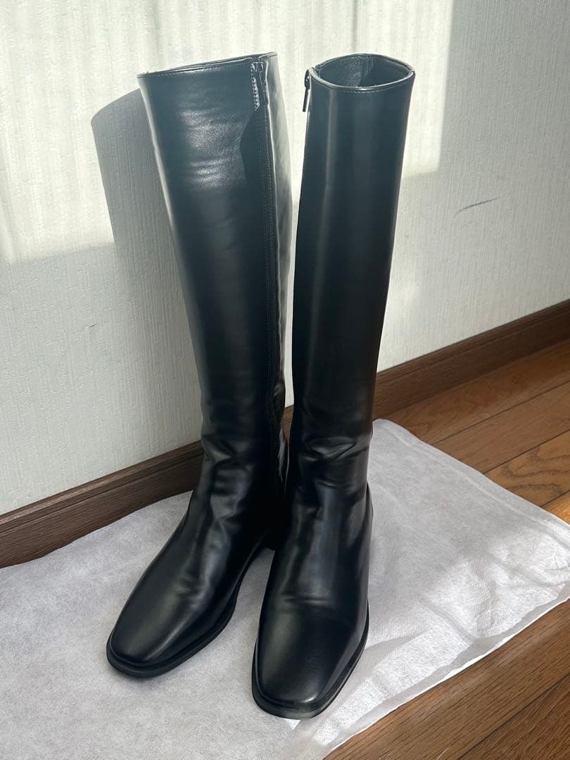 スクエアトゥ ロングブーツ　ounce