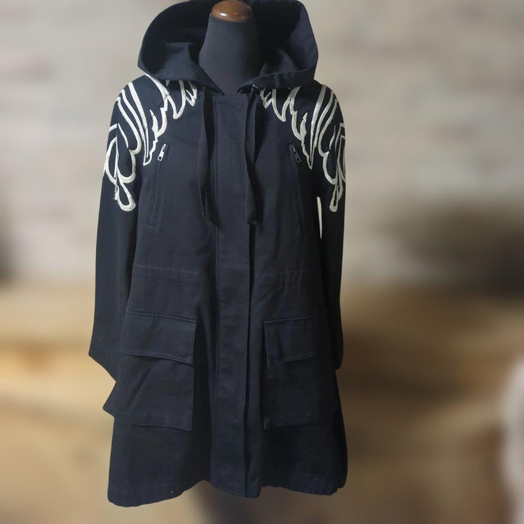 RED VALENTINO♡ライナー付き羽刺繍パーカー モッズコート