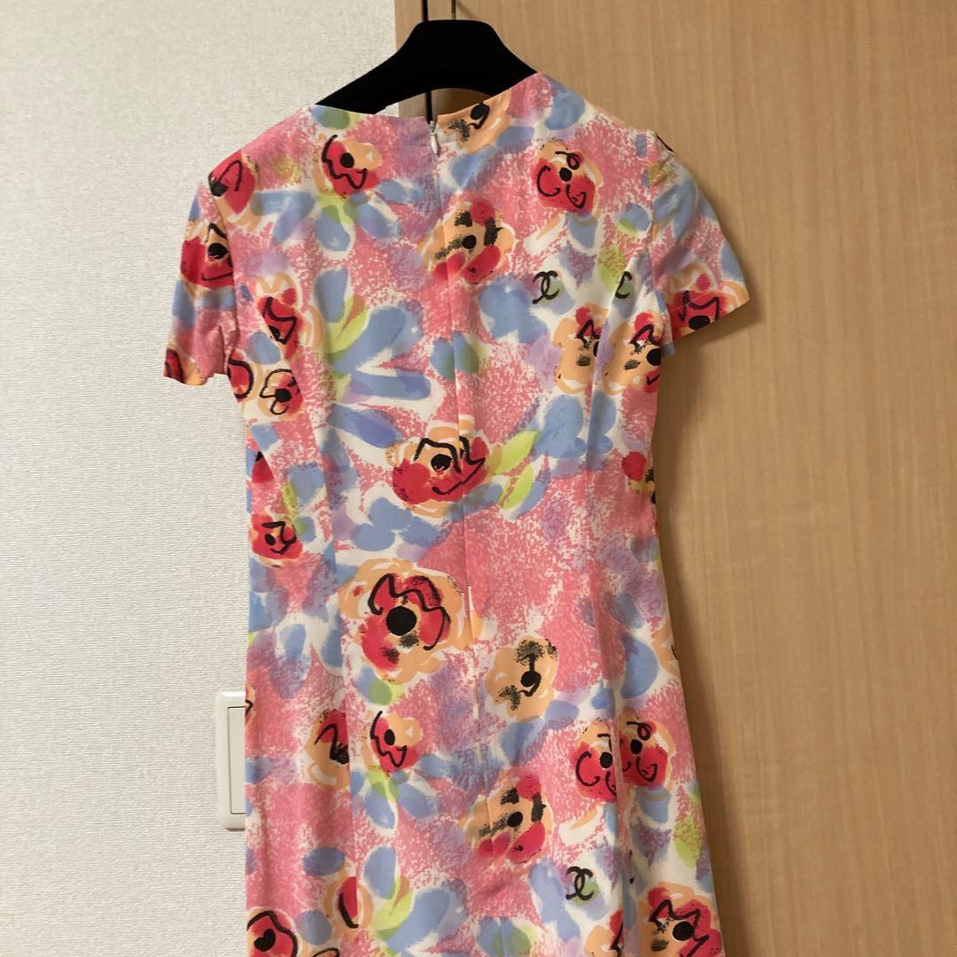 シャネルピンクツイードロングコートセット