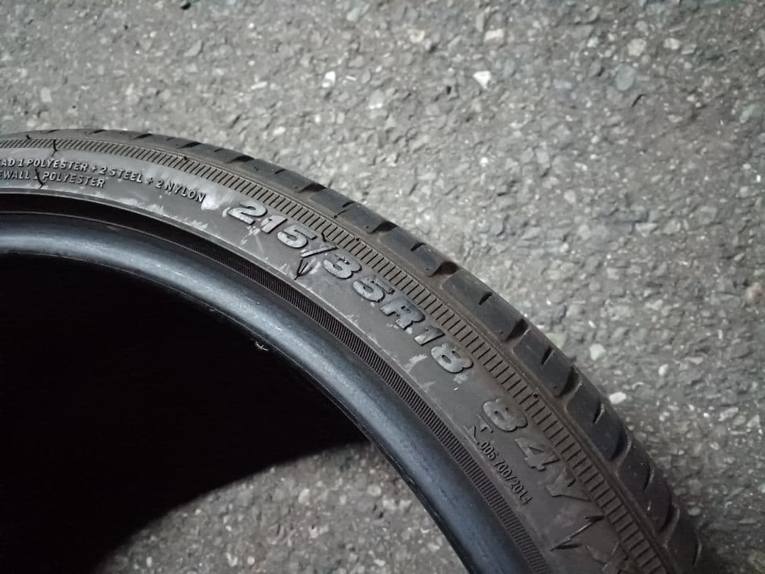 瑠奈　　215/35R18 2本　6分山