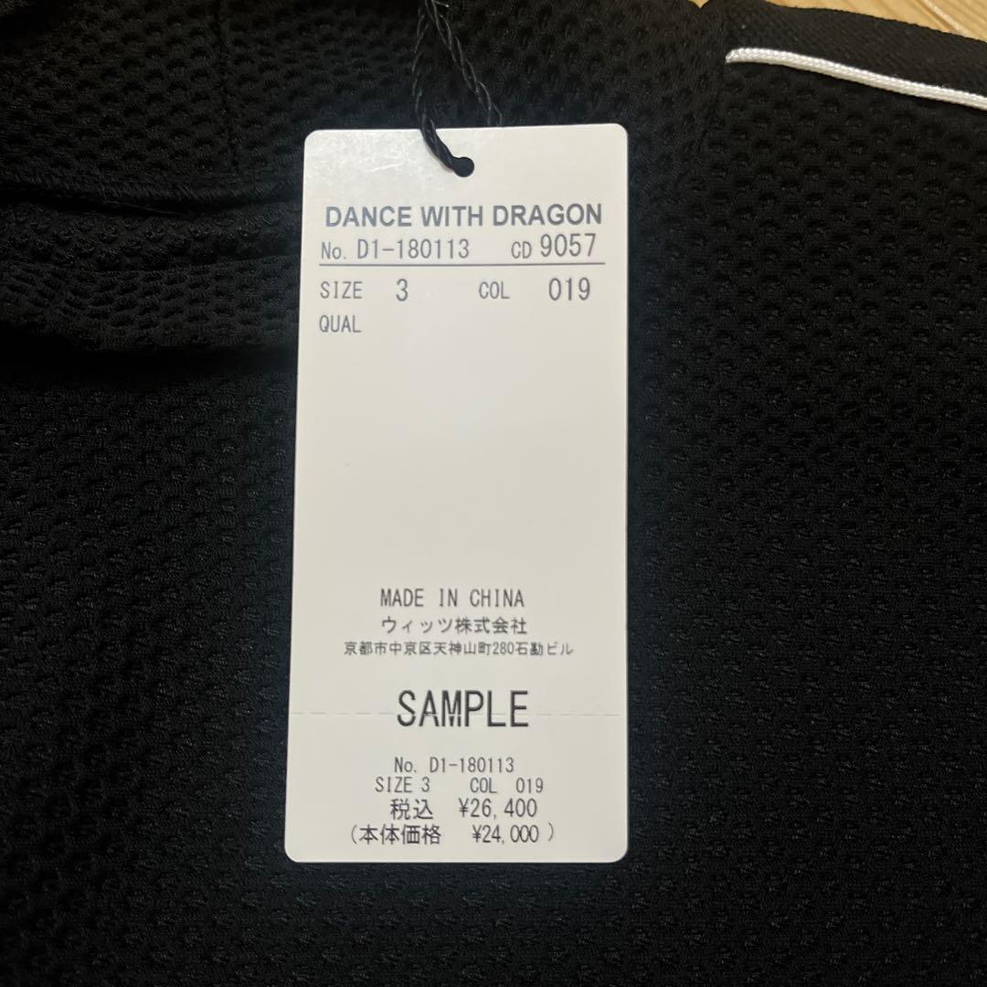 新品　Dance With Dragon 黒メッシュ長袖シャツ