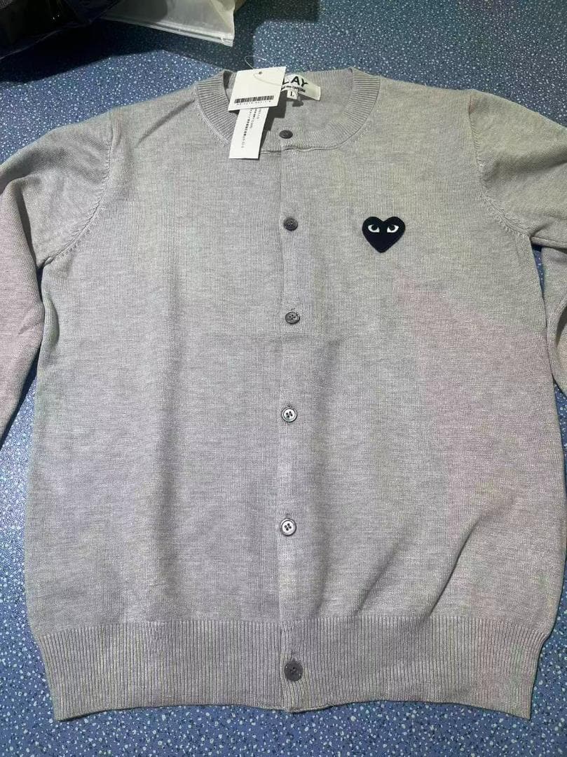 PLAY COMME des GARCONS カーディガンM-XL#4 グレー