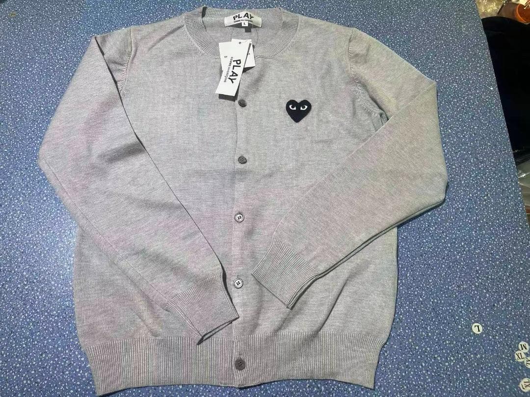 PLAY COMME des GARCONS カーディガンM-XL#4 グレー
