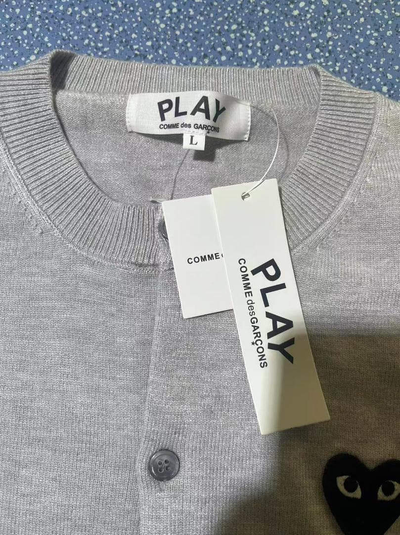 PLAY COMME des GARCONS カーディガンM-XL#4 グレー