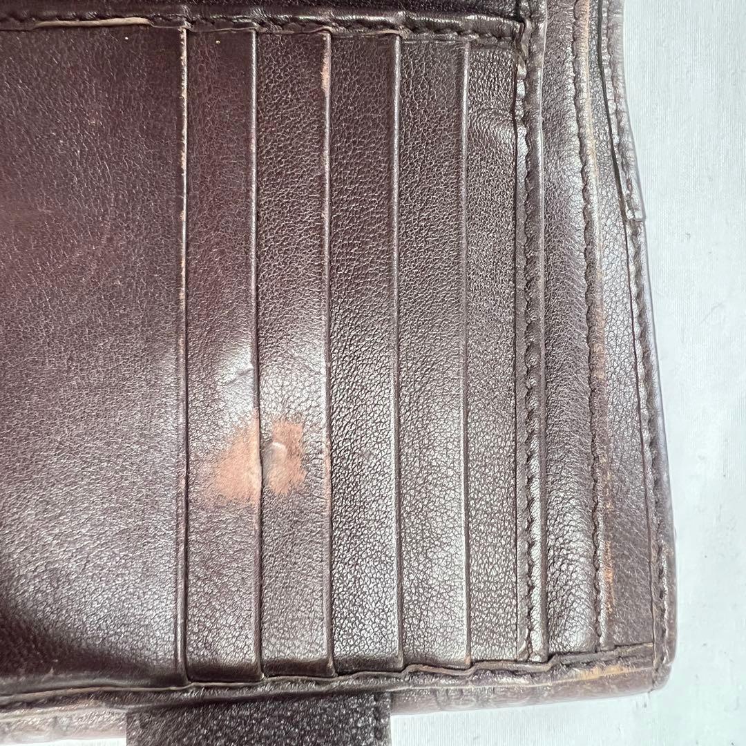 GUCCI グッチシマ　コンパクトウォレット　ハート　ブラウン　レザー