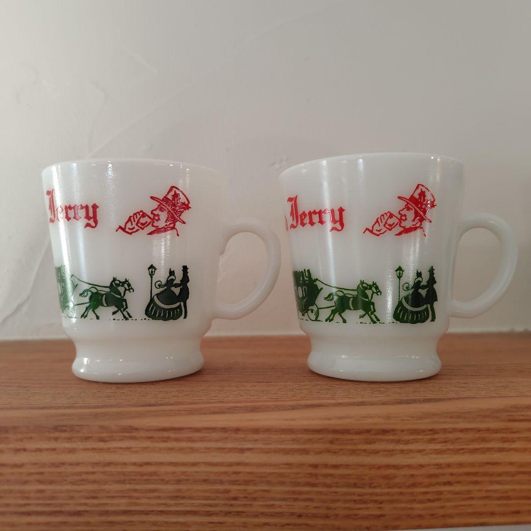 【美品】Hazel Atlas ヘーゼルアトラス マグ6個＆ボウル クリスマス