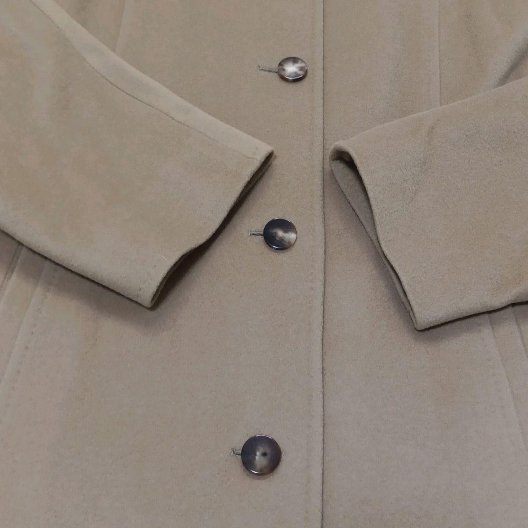 2XL✨HERNO カシミア 馬のリボン 裏地総柄 ロングコート ハニーベージュ
