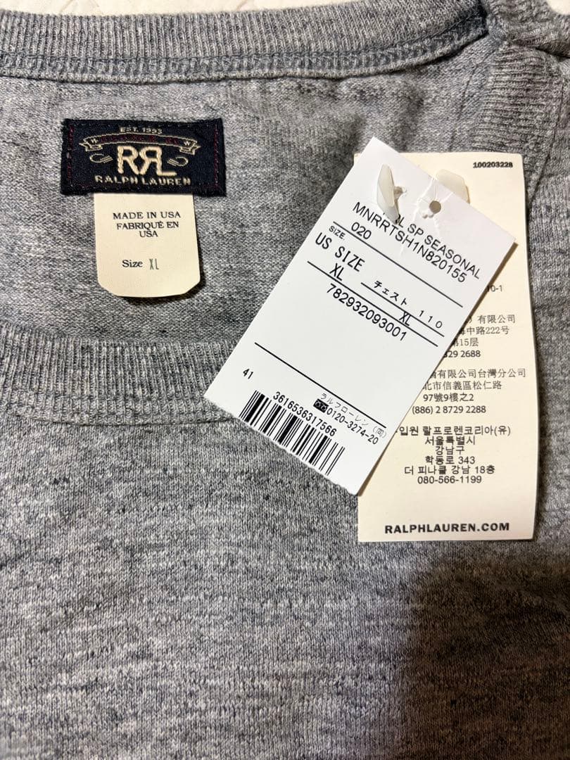 【新品】RRL DOUBLE RL ポケットTシャツ 2パック XL １枚