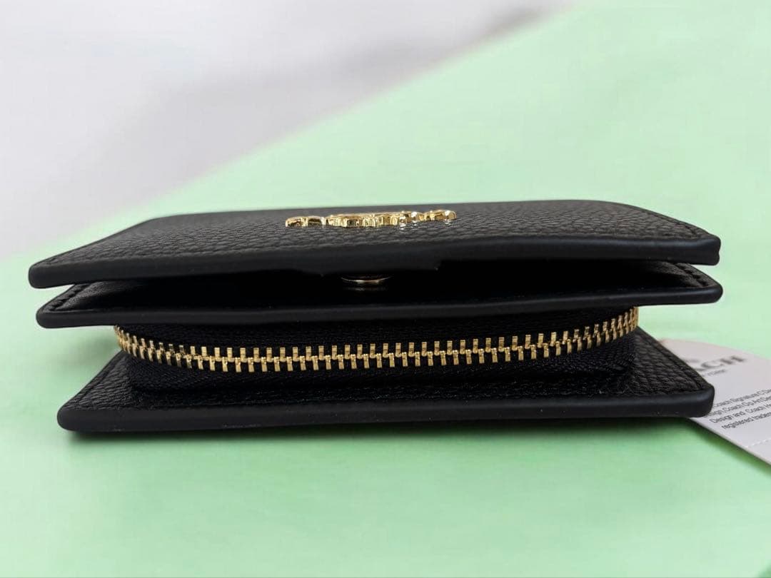 【新品未使用】COACH ★★折り財布ブラック新品
