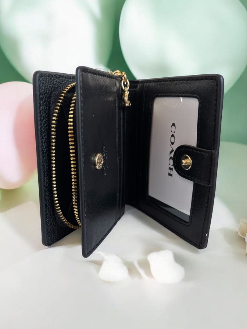【新品未使用】COACH ★★折り財布ブラック新品