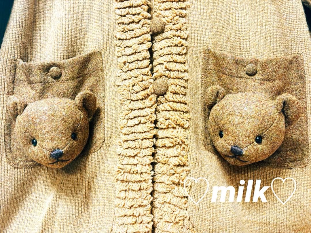 新品・未使用♡ PINK HOUSE フード付きくまさん ニット ロングコート