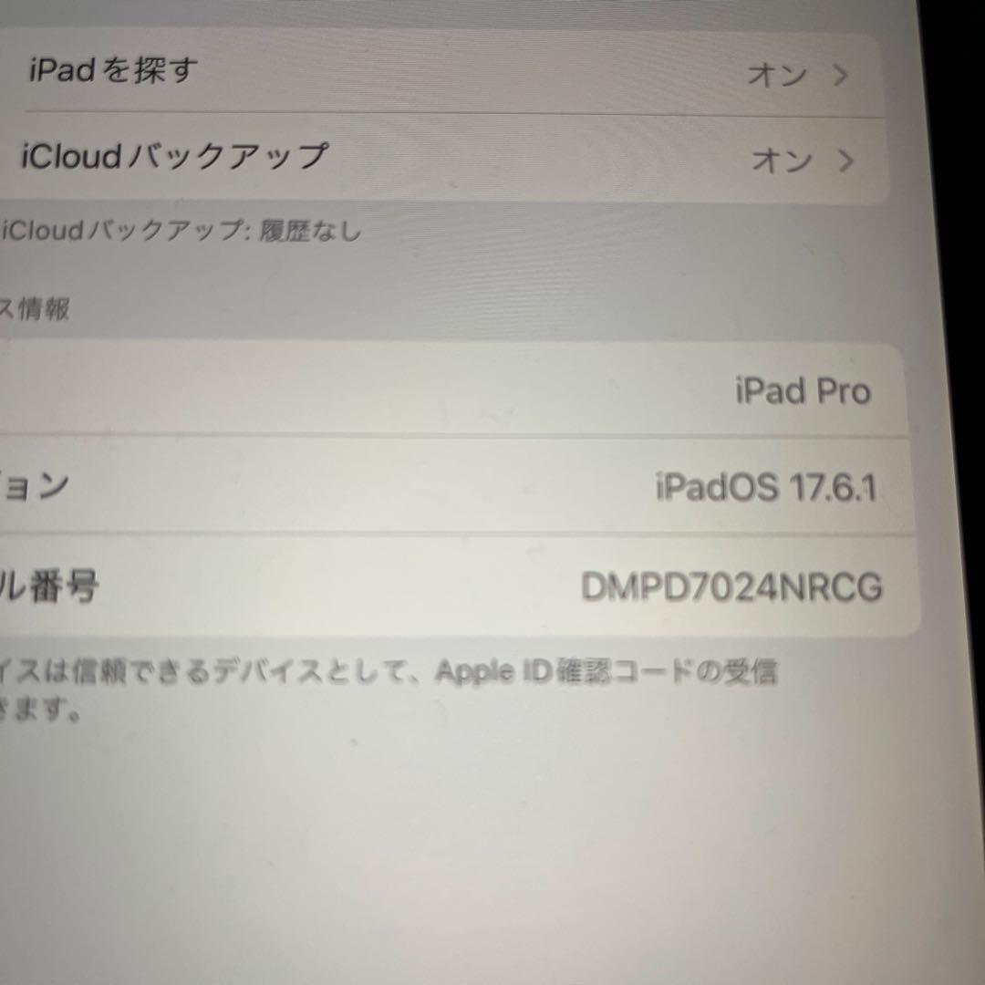 iPad Pro 11インチ Wi-Fiモデル 1TB
