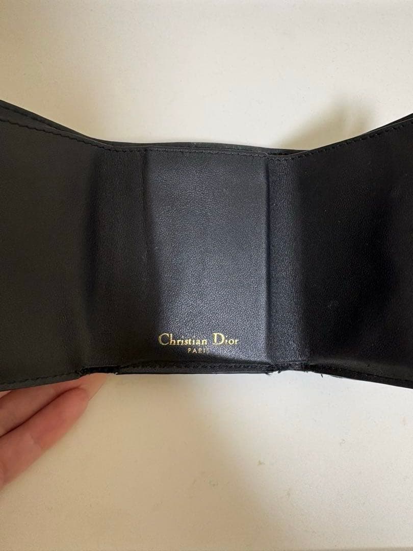 DIOR カロカナージュ　三つ折り財布