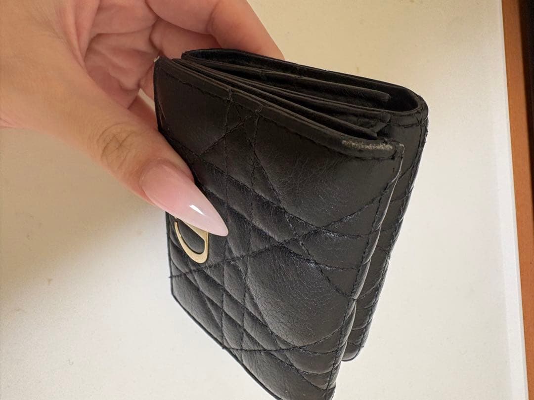 DIOR カロカナージュ　三つ折り財布