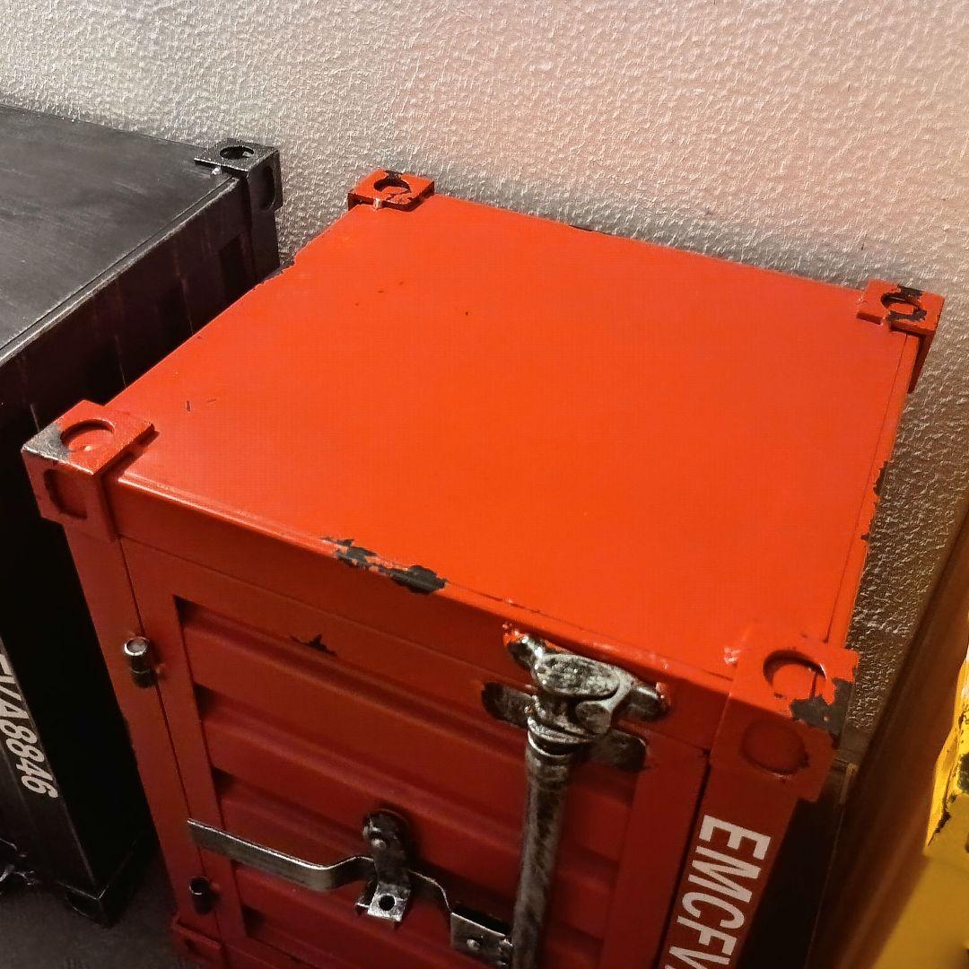 インテリア　カラフルな収納ボックス コンテナボックス　おしゃれ　レッド　赤