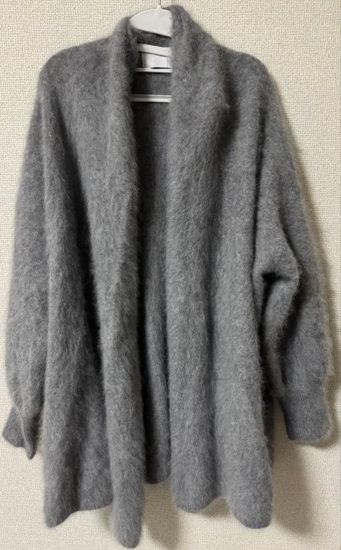 ※値下げ※NOBLEファーニットパフカーディガン　グレー