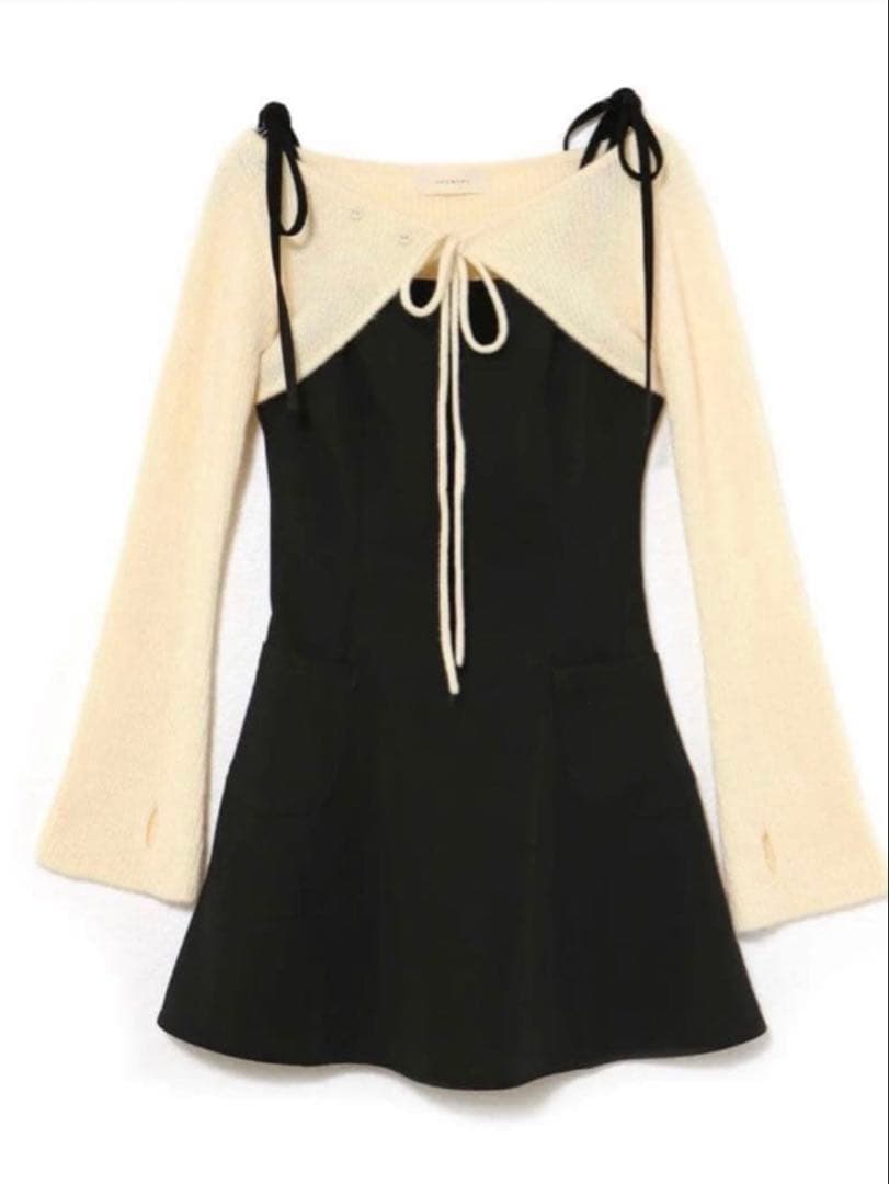 ワンピース andmary Lamia knit set mini dress