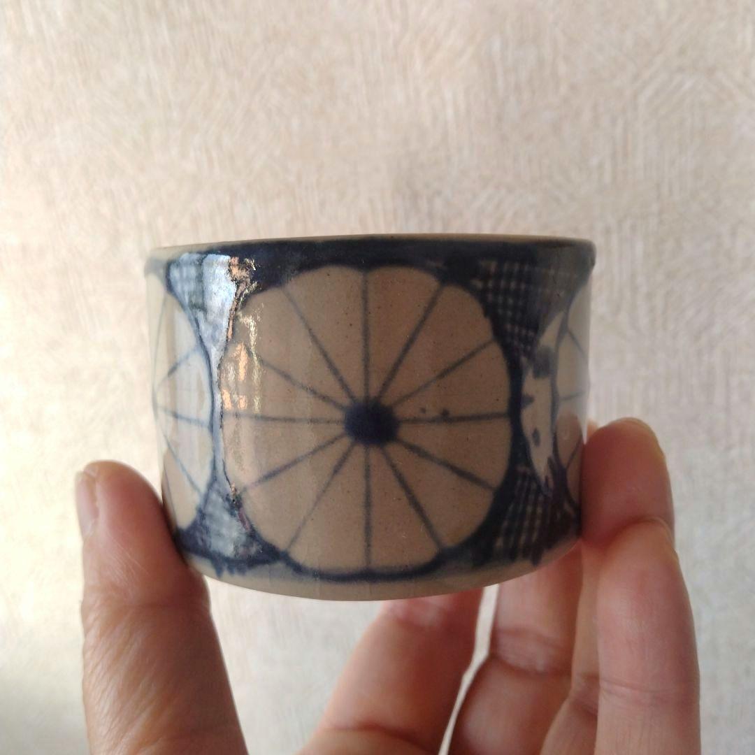 《期間限定セール！〜2/28まで》古伊万里美濃太白菊半筒猪口御深井江戸時代B