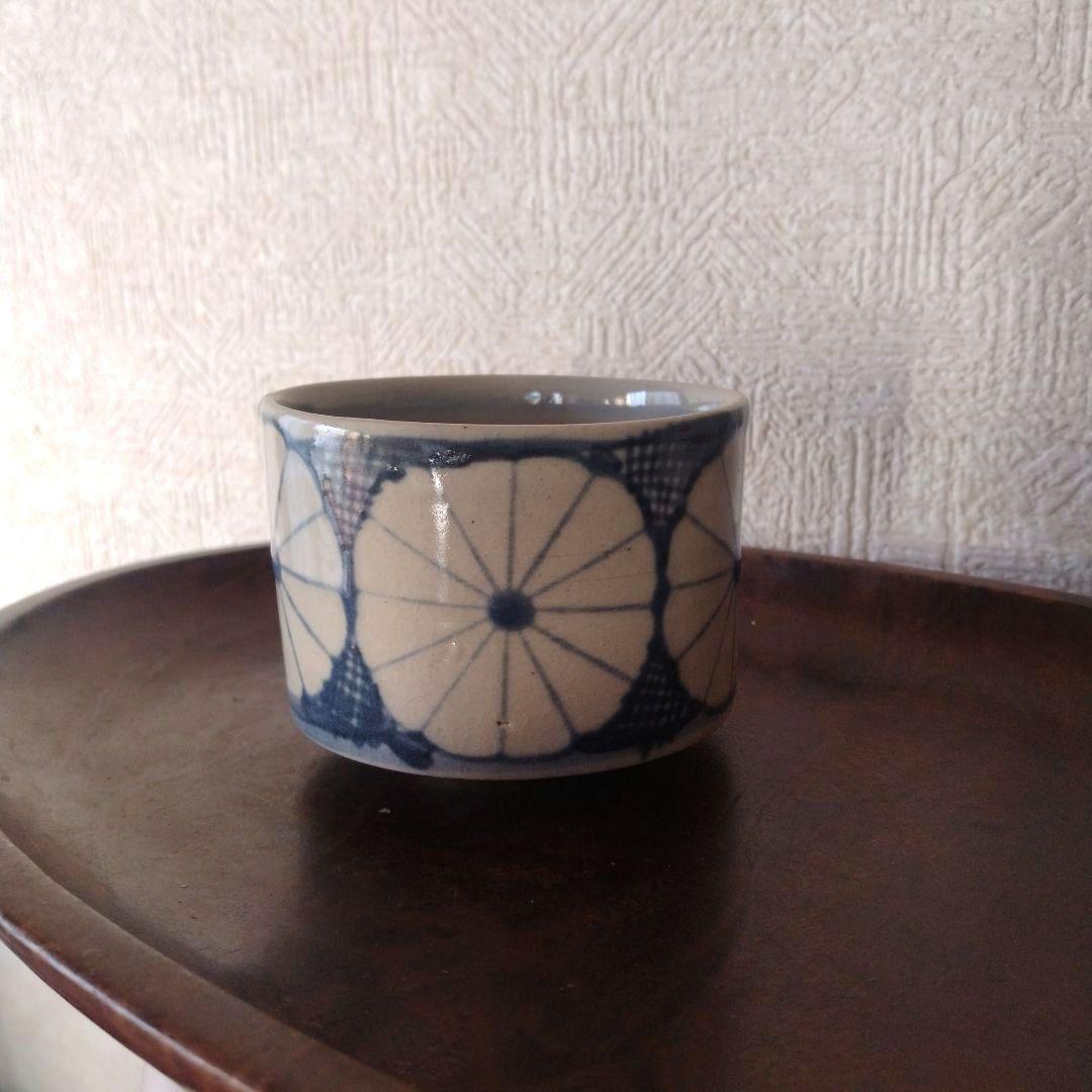 《期間限定セール！〜2/28まで》古伊万里美濃太白菊半筒猪口御深井江戸時代B