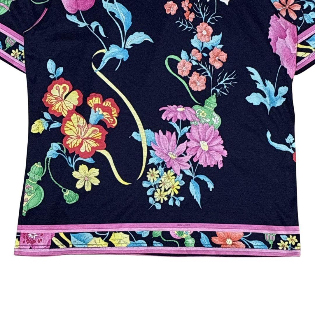 美品✨LEONARD レオナール トップス 半袖カットソー 花柄 ボタニカル L