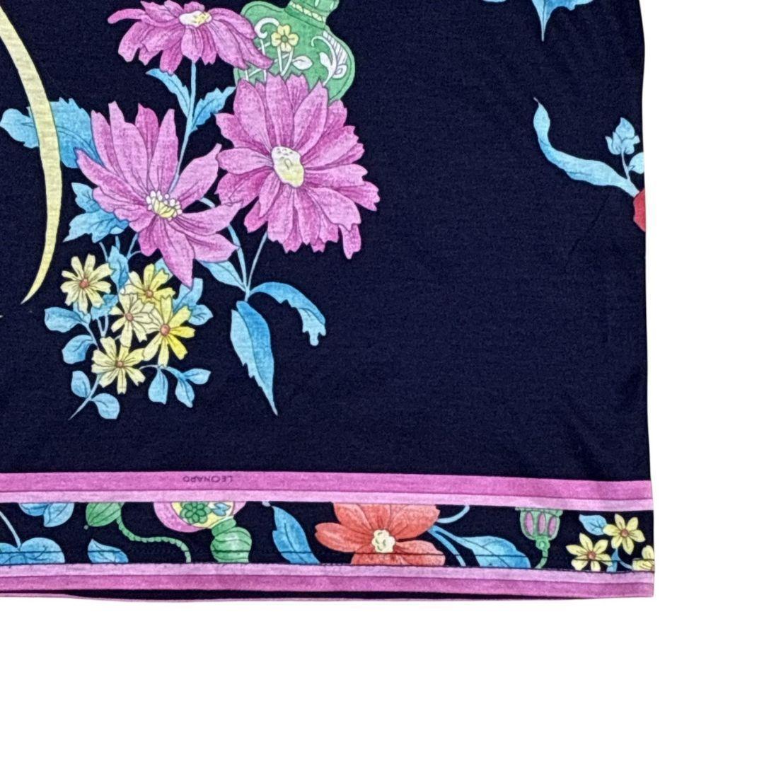 美品✨LEONARD レオナール トップス 半袖カットソー 花柄 ボタニカル L