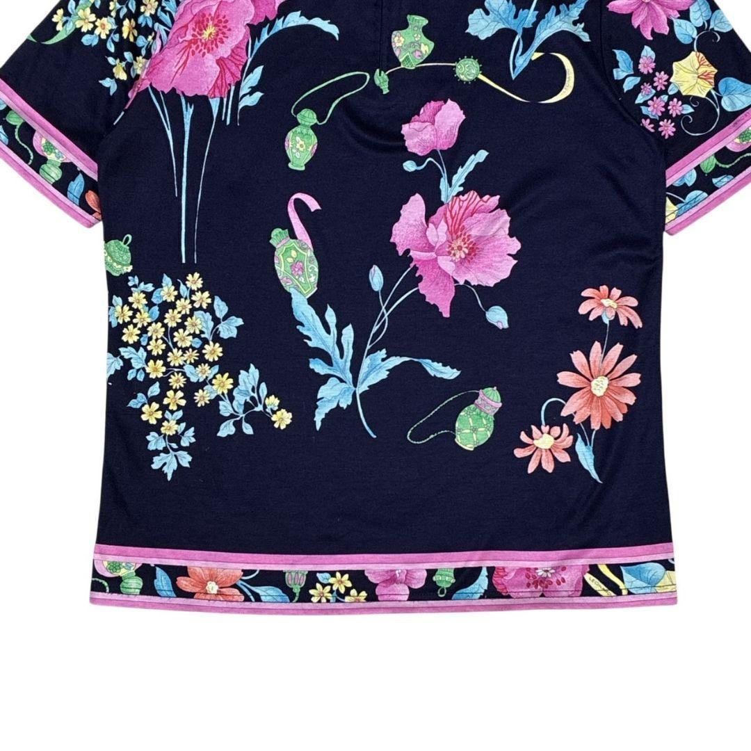 美品✨LEONARD レオナール トップス 半袖カットソー 花柄 ボタニカル L