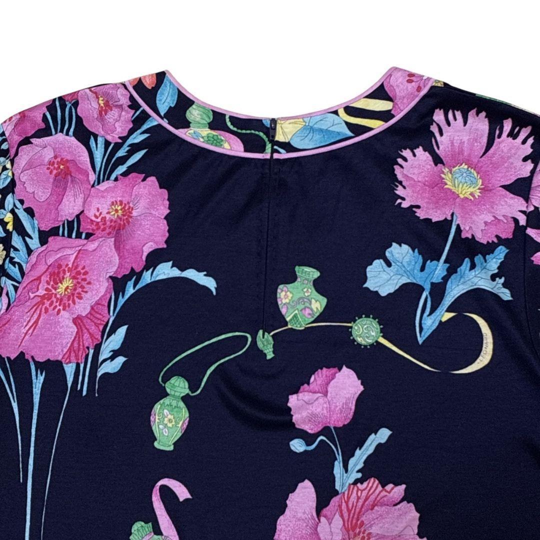 美品✨LEONARD レオナール トップス 半袖カットソー 花柄 ボタニカル L
