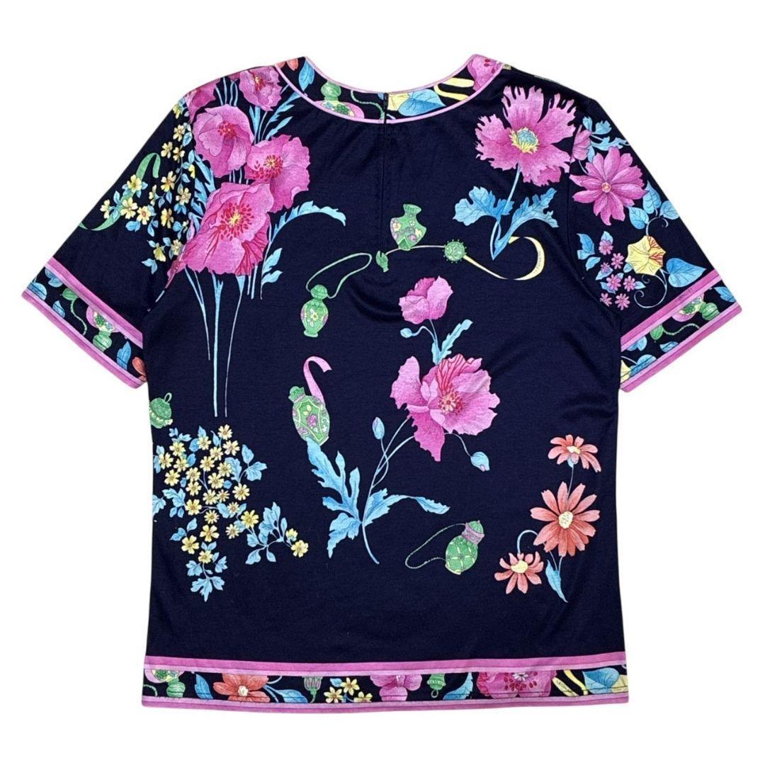 美品✨LEONARD レオナール トップス 半袖カットソー 花柄 ボタニカル L