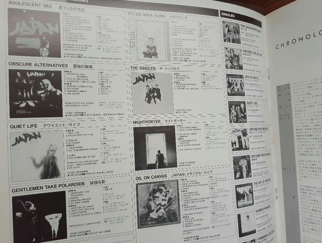 ジャパン　オイルオンキャンバス2LP レコード