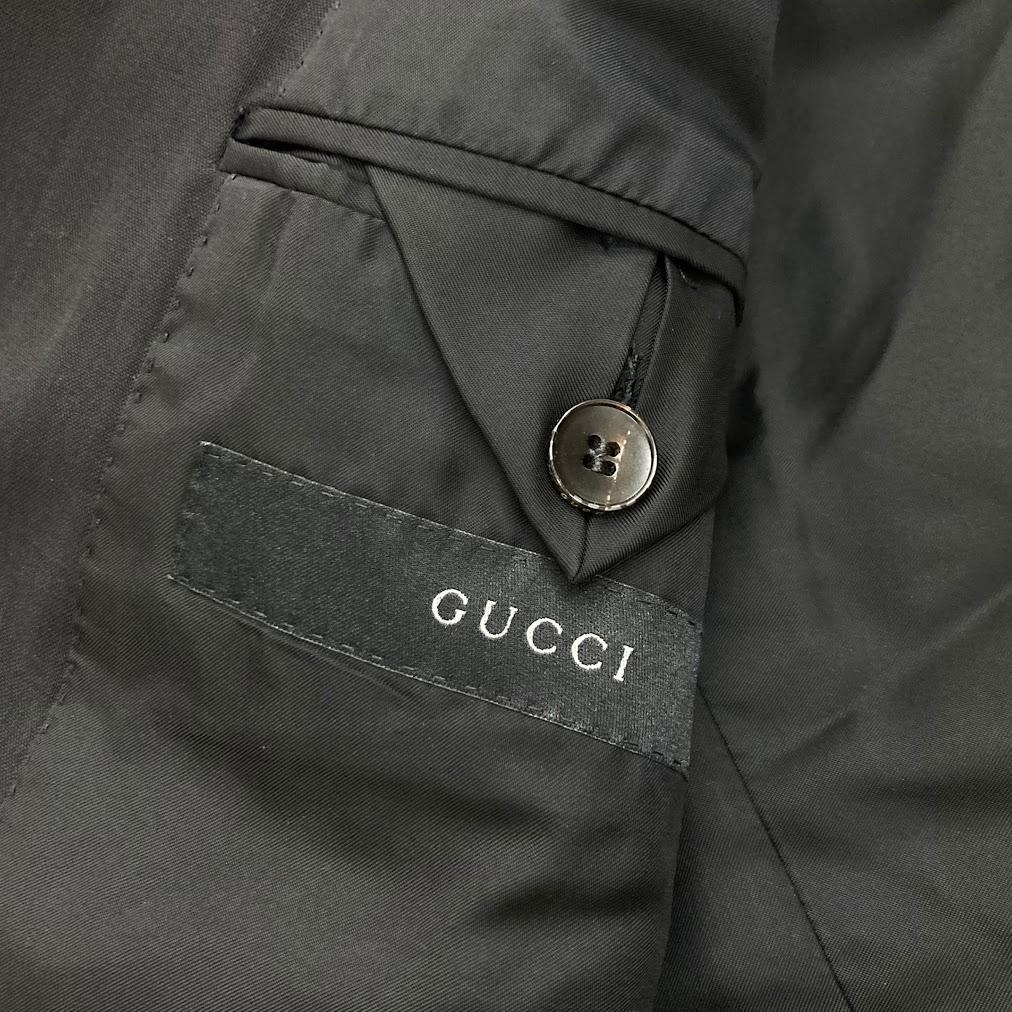 GUCCI グッチ シングル スーツ セットアップ ブラック 54R